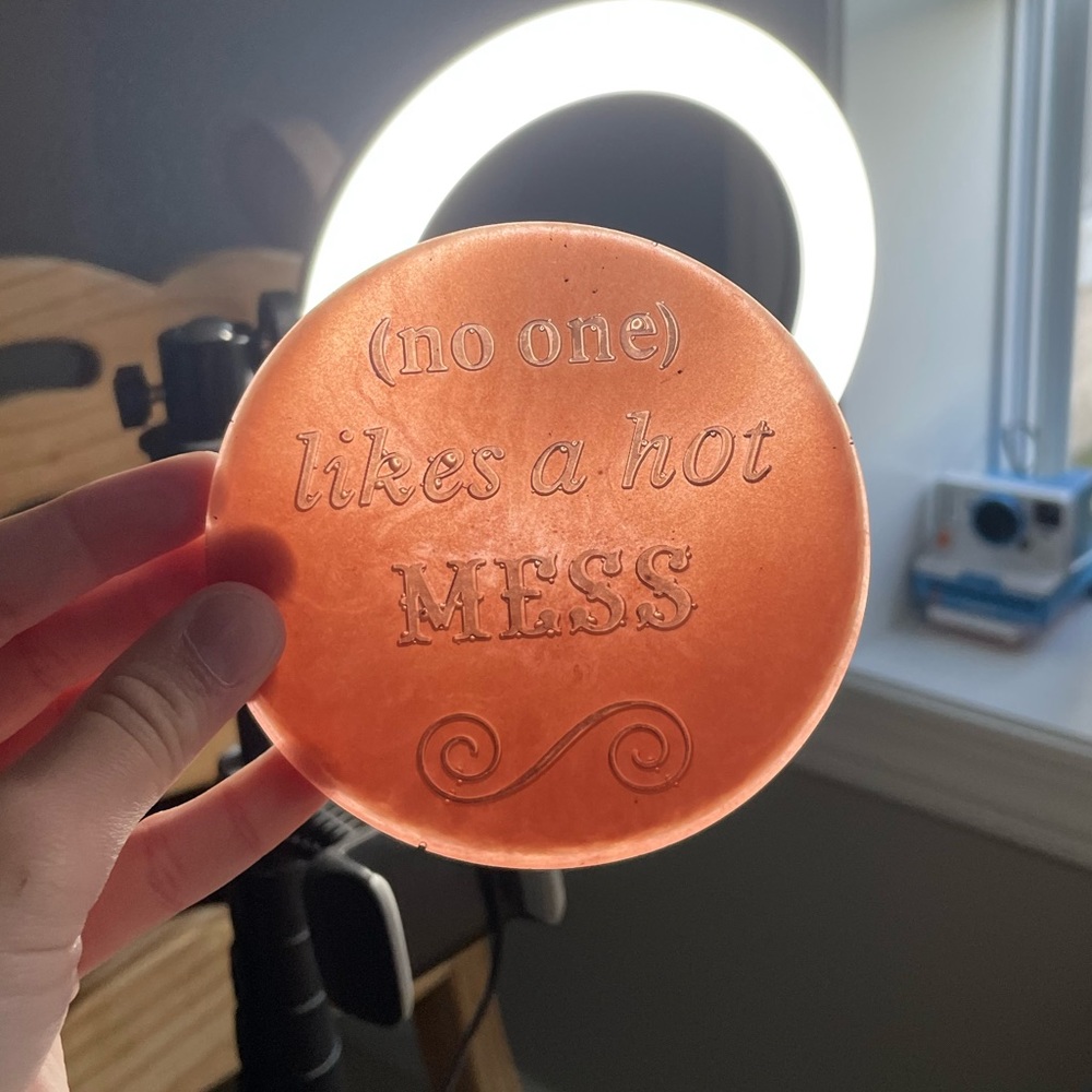 Funny resin coaster